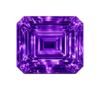 square cut corner CZ dark lavender