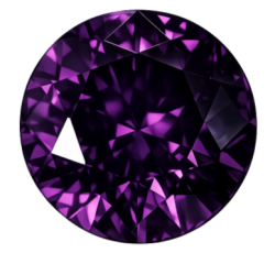Cubic Zirconia Dark Amethyst AAA, Round