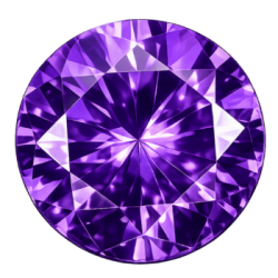 Round CZ violet